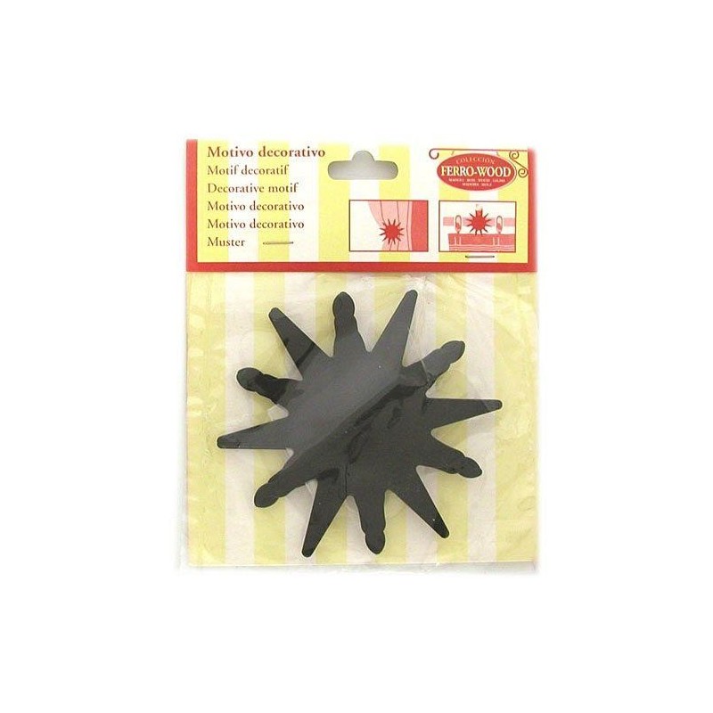 BLISTER 2 MOTIVO DECORATIVO" SOL" NEGRO FW104