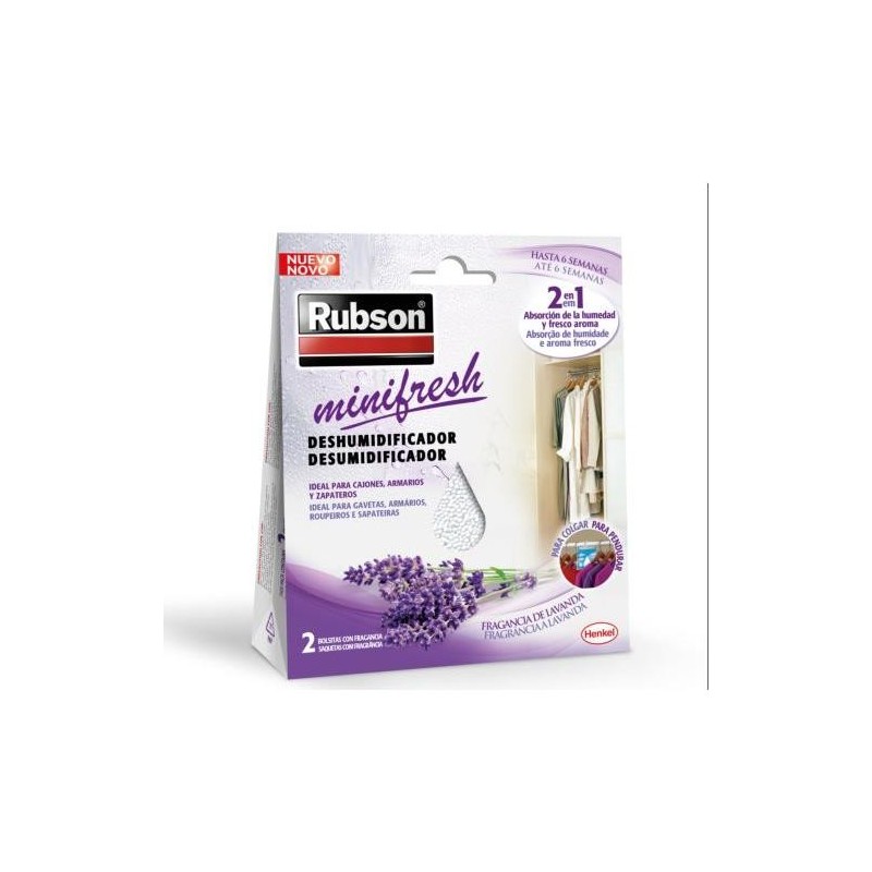 DESHUMIDIFICADOR PERCHA MINIFRESH LAVANDA 2X50 GR.