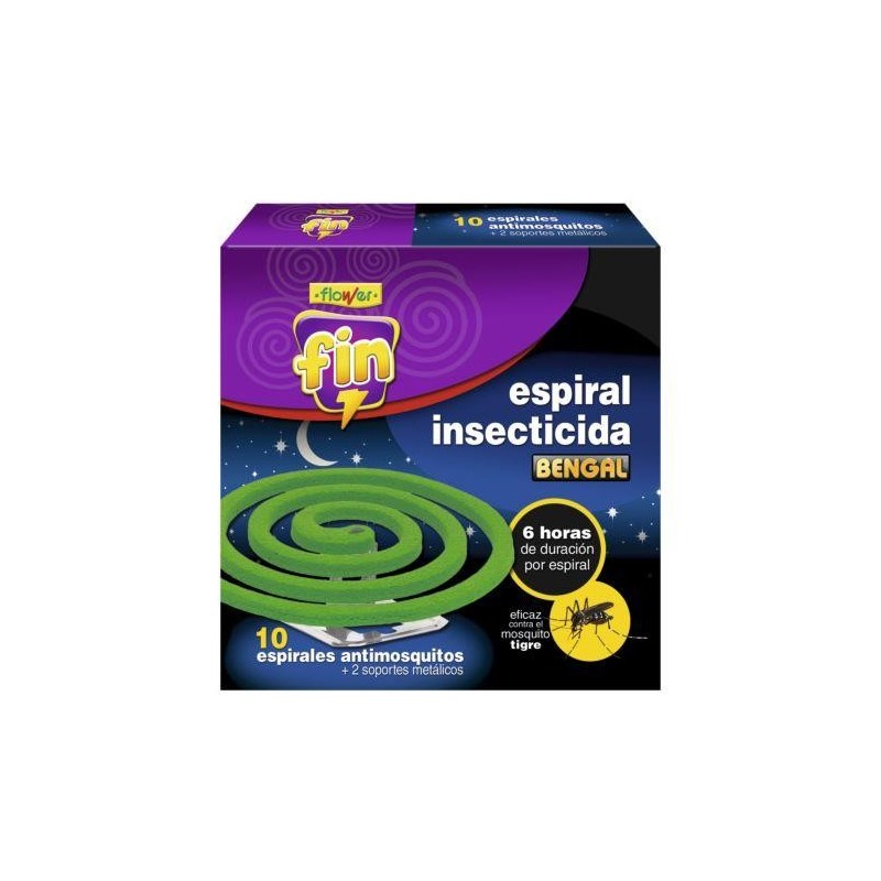 ESPIRAL ANTI-MOSQUITOS 10 UDS C/BANDEJA 1-20609