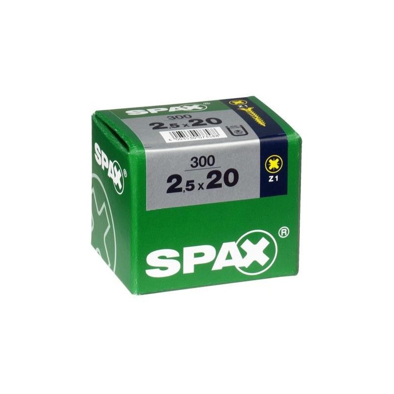 TORNILLO SPAX C/PL POZI BRICO. 2.5X20 C/300 UDS