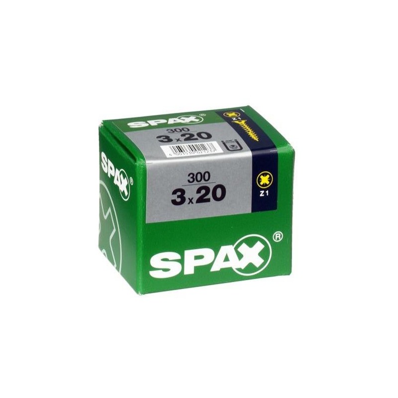 TORNILLO SPAX C/PL POZI BRICO. 3.0X20 C/300 UDS