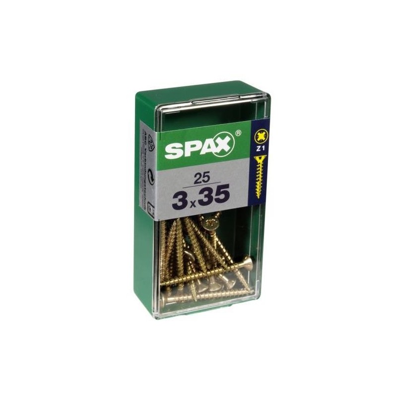 TORNILLO SPAX C/PL POZI BRICO. 3.0X35 C/25 UDS