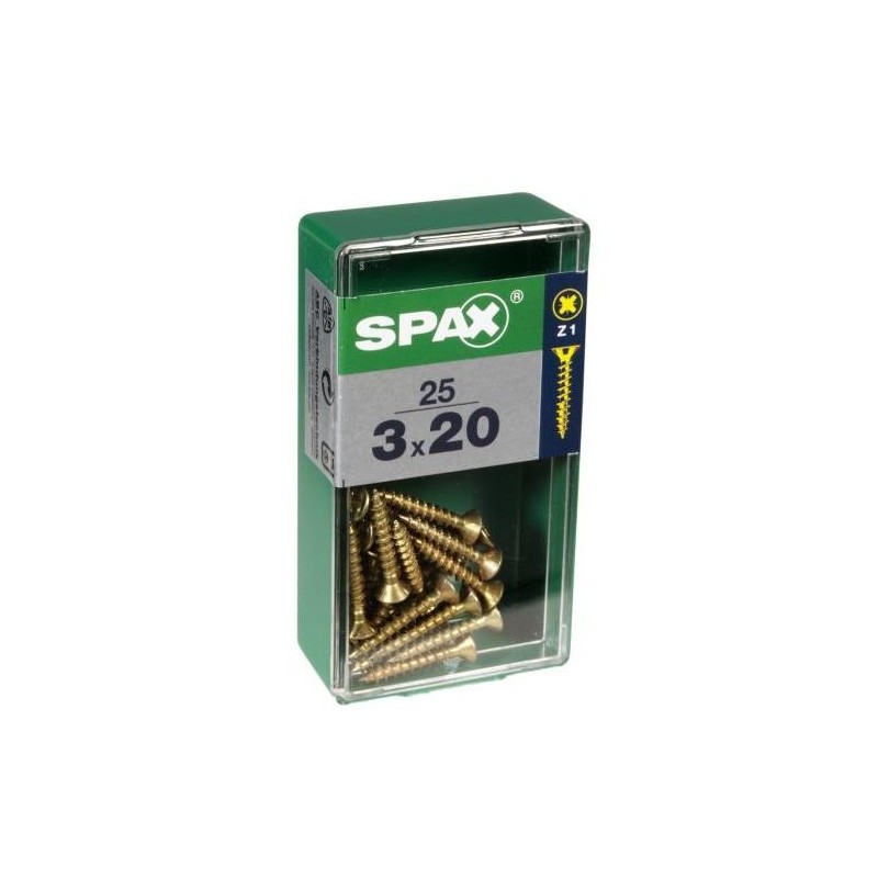 TORNILLO SPAX C/PL POZI BRICO. 3.0X40 C/20 UDS