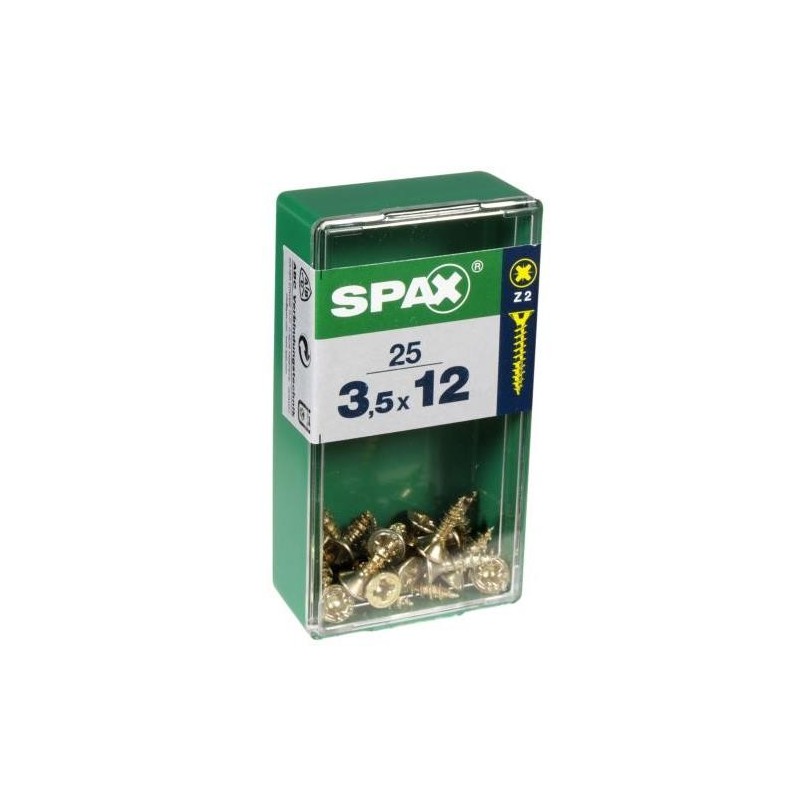 TORNILLO SPAX C/PL POZI BRICO. 3.5X12 C/25 UDS