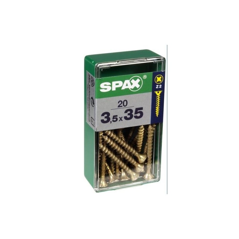 TORNILLO SPAX C/PL POZI BRICO. 3.5X35 C/20 UDS