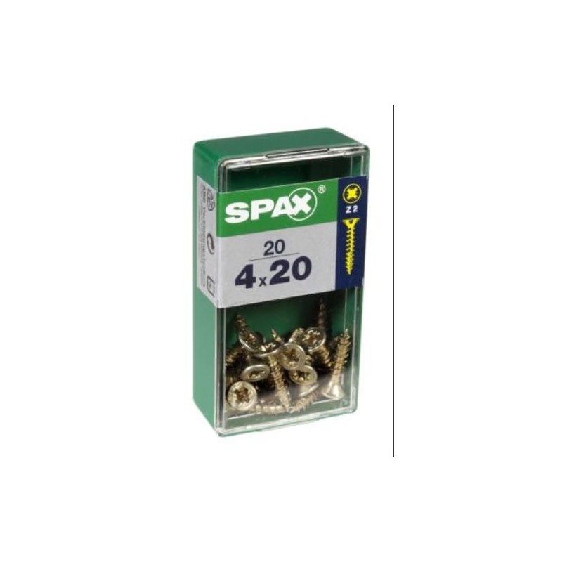 TORNILLO SPAX C/PL POZI BRICO. 4.0X20 C/20 UDS