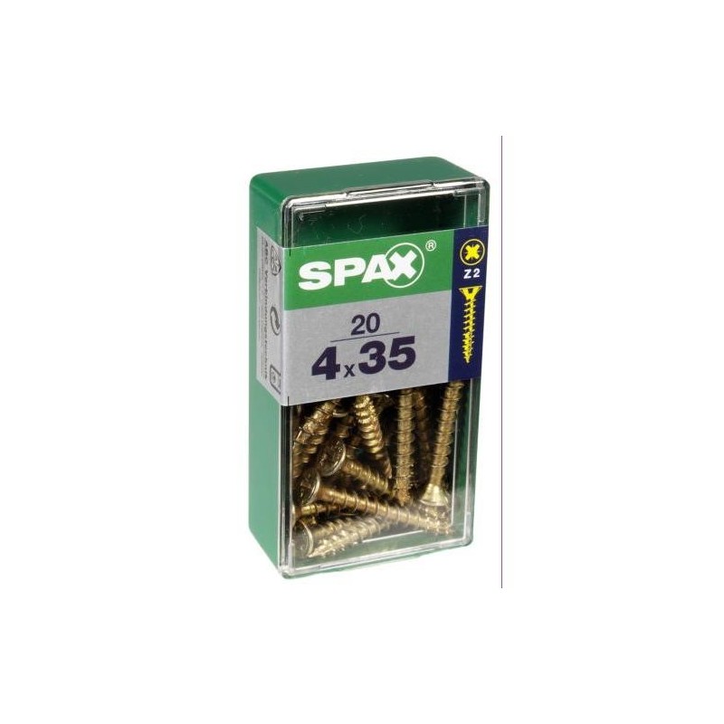 TORNILLO SPAX C/PL POZI BRICO. 4.0X35 C/20 UDS