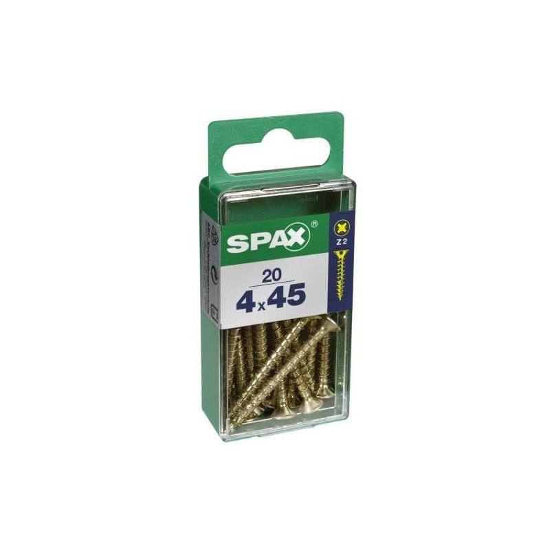 TORNILLO SPAX C/PL POZI BRICO. 4.0X45 C/20 UDS