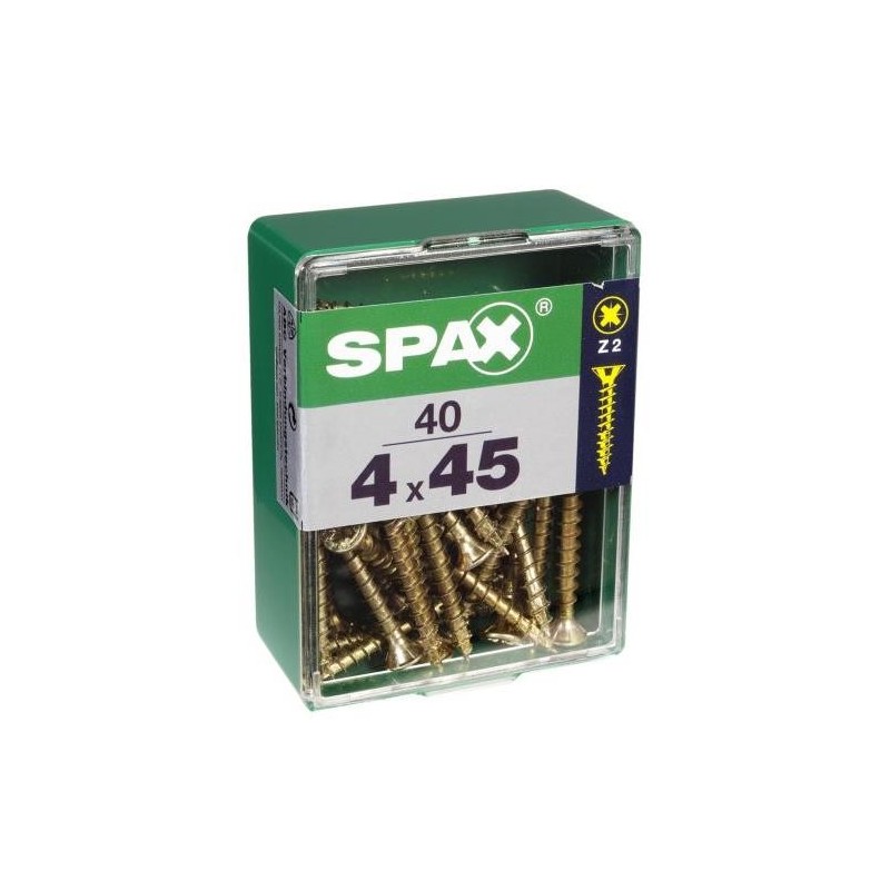 TORNILLO SPAX C/PL POZI BRICO. 4.0X45 C/40 UDS