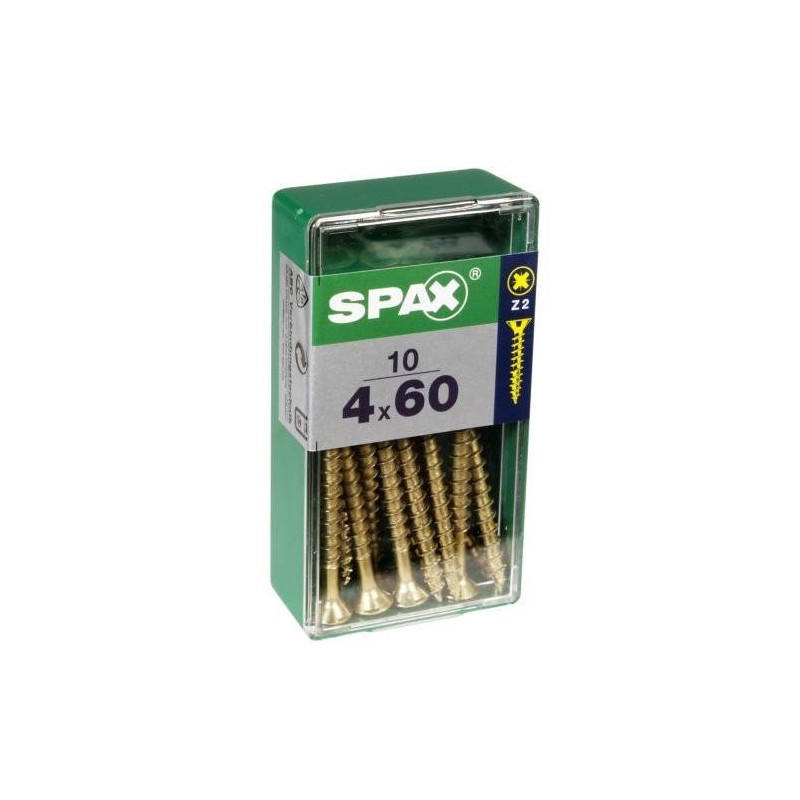 TORNILLO SPAX C/PL POZI BRICO. 4.0X60 C/10 UDS