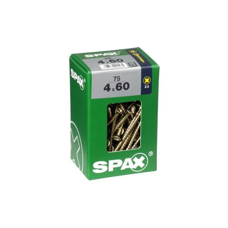 TORNILLO SPAX C/PL POZI BRICO. 4.0X60 C/75 UDS