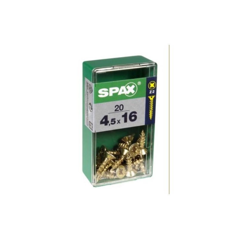 TORNILLO SPAX C/PL POZI BRICO. 4.5X16 C/20 UDS