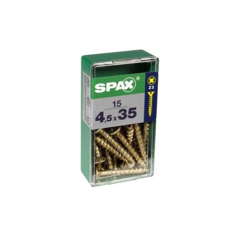 TORNILLO SPAX C/PL POZI BRICO. 4.5X35 C/15 UDS