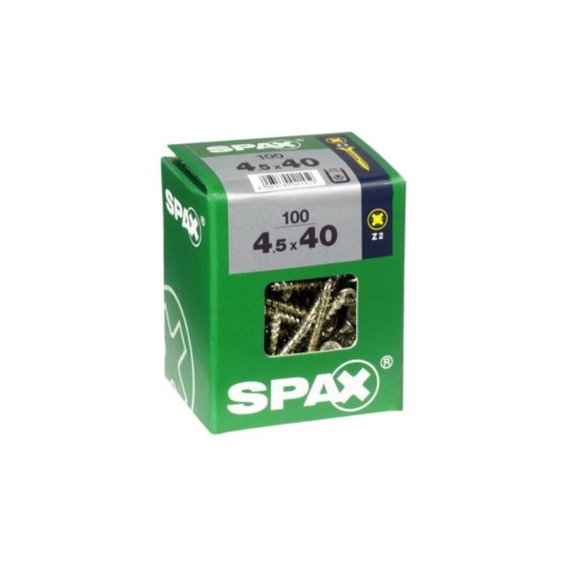 TORNILLO SPAX C/PL POZI BRICO. 4.5X40 C/100 UDS