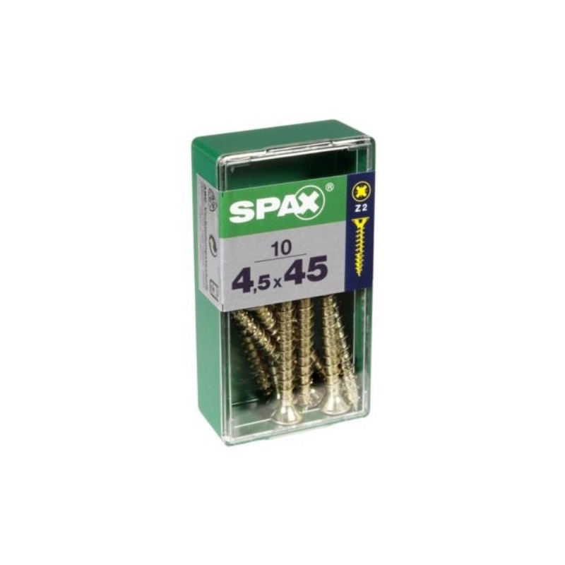 TORNILLO SPAX C/PL POZI BRICO. 4.5X45 C/10 UDS