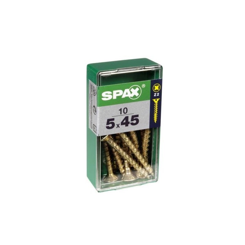 TORNILLO SPAX C/PL POZI BRICO. 5.0X45 C/10 UDS