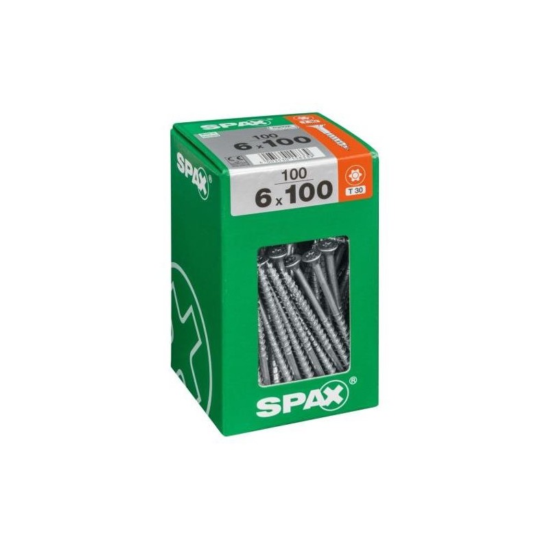 TORNILLO SPAX C/PL TORX WIROX 6.0X100 C/100 UDS