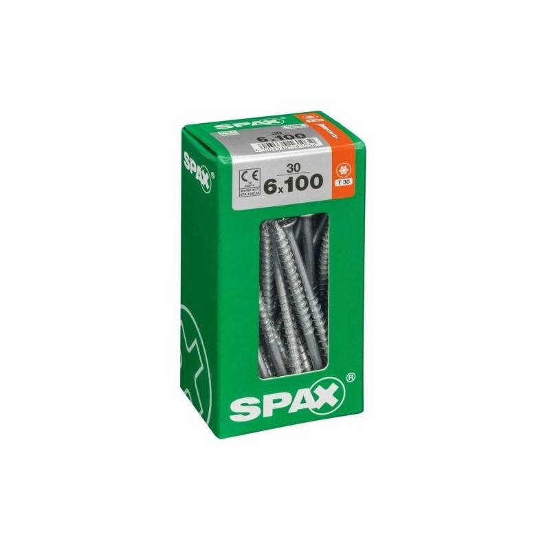 TORNILLO SPAX C/PL TORX WIROX 6.0X100 C/30 UDS