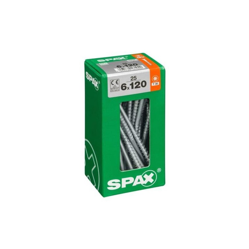 TORNILLO SPAX C/PL TORX WIROX 6.0X120 C/25 UDS