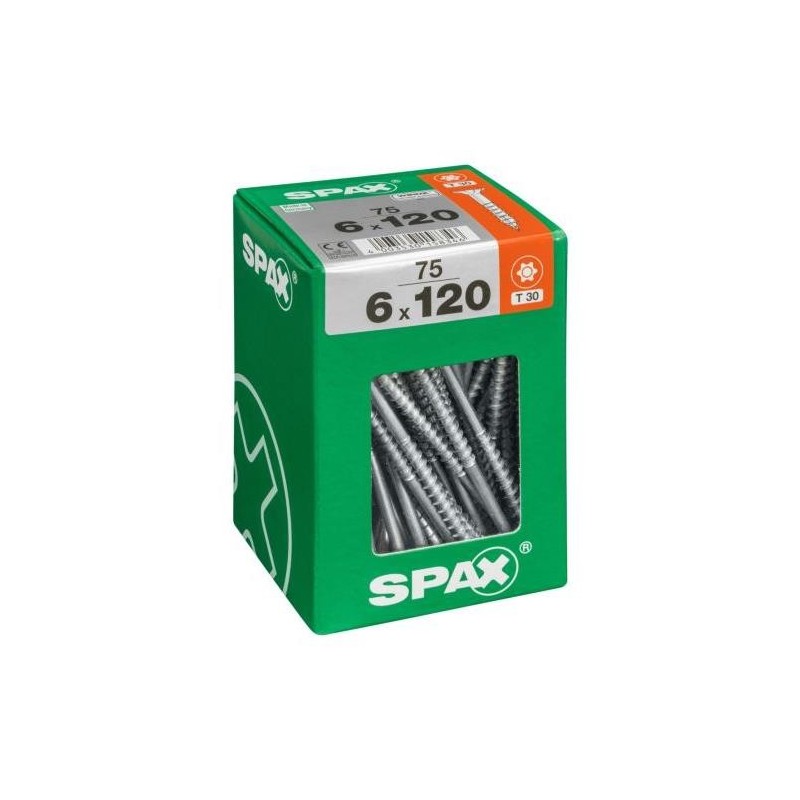 TORNILLO SPAX C/PL TORX WIROX 6.0X120 C/75 UDS