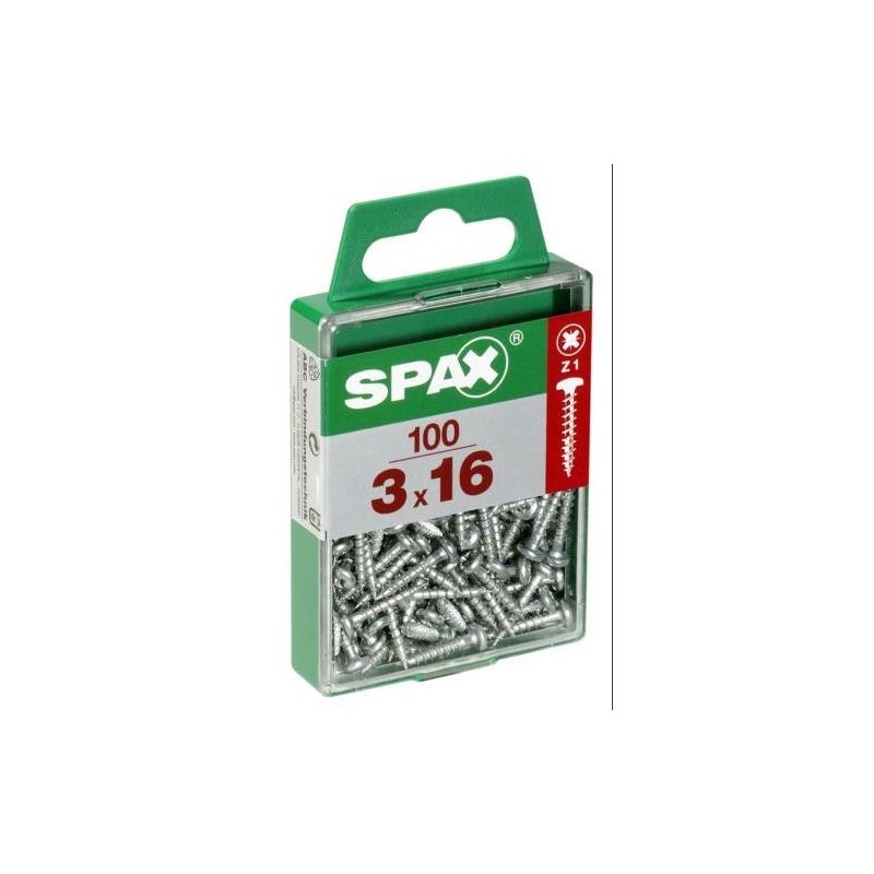 TORNILLO SPAX C/RDA POZI WIROX 3.0X16 C/100 UDS