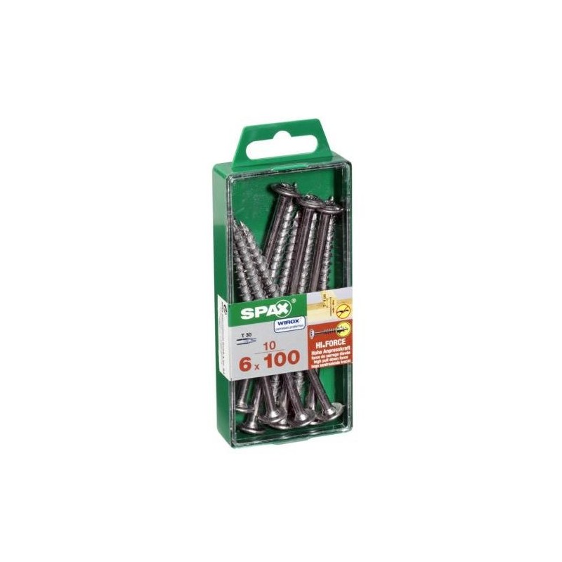 TORN. SPAX C/ARAN.TORX 6.0X100 WIROX C/10 UDS