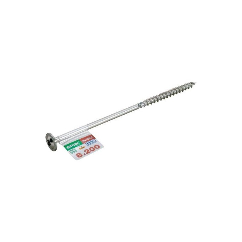 TORN. SPAX C/ARAN.TORX 8.0X200 WIROX 1 UNIDAD