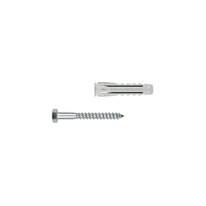 TACO EXPANSIVO CON TORNILLO 10X50 (BL.) BZTBTS10