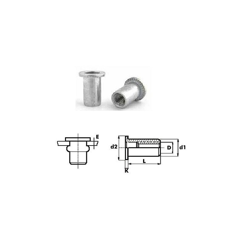 TUERCA ACERO ANCHA M4 0,25-3 (CENT.)