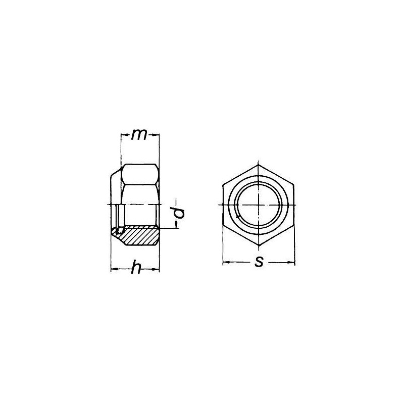 TUERCA SEGURIDAD DIN-985 INOX. A-2 4 (CENT.)