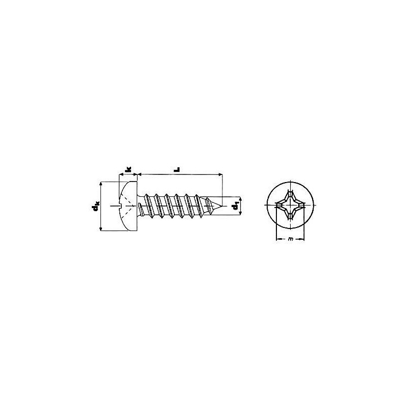 TORNILLO DIN-7981 PH. INOX. A-2 4X3/8 (CENT.)