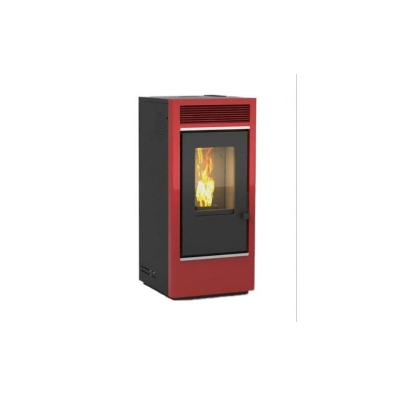 ESTUFA PELLET 12,60KW WIEN S1 PLUS ROJO S3000P