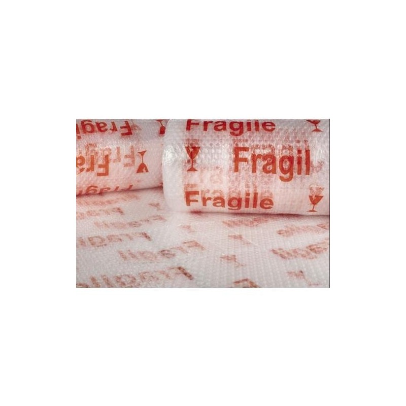 PLASTICO BURBUJA 40GR/M2 TRANSP. "FRAGIL" 1.2X10M.