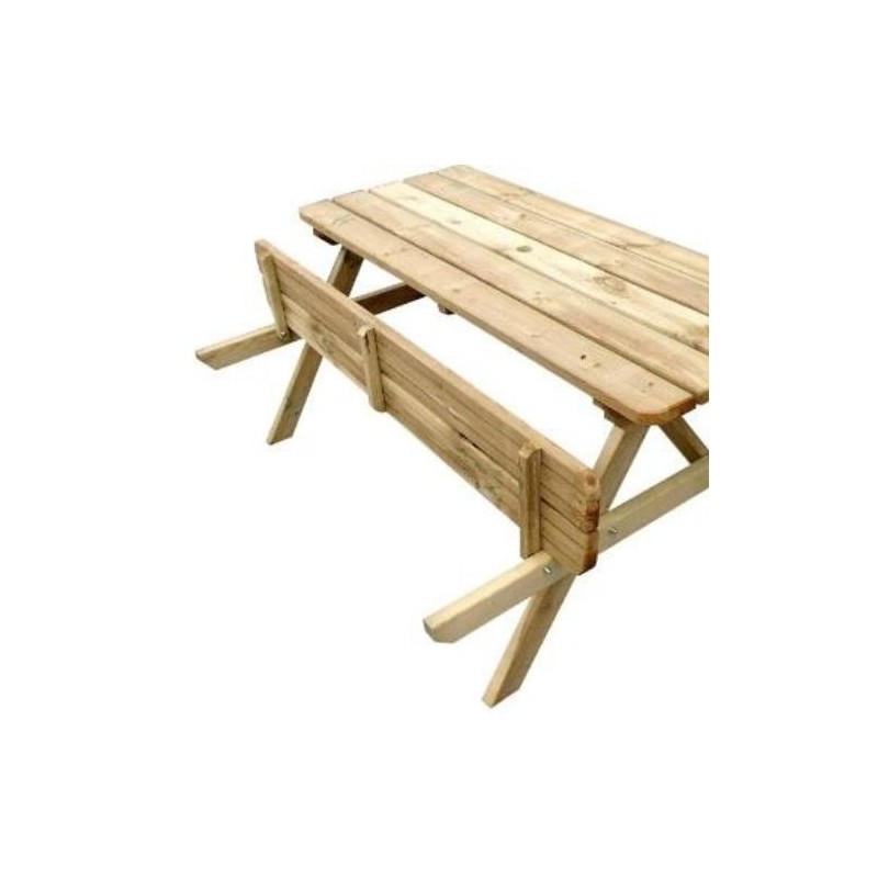 MESA PICNIC C/ BANCOS ABATIBLES 180X170X76CM. 1851