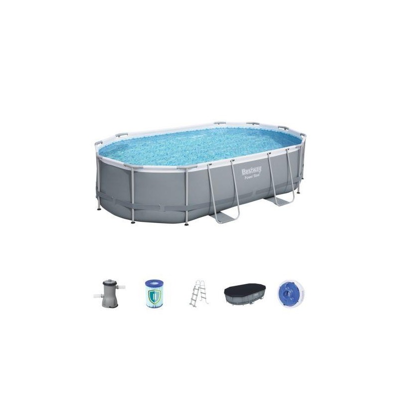 PISCINA SUPERFICIE OVAL POWER STEEL BESTWAY 56448