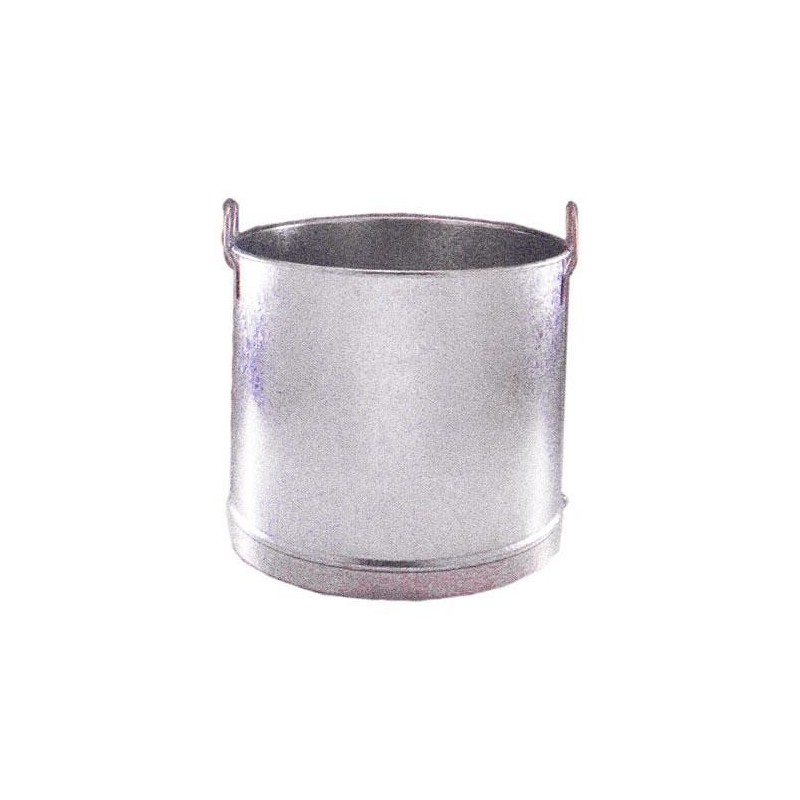 CUBO RECTO GALVANIZADO 2 ASAS LATERALES 12 18 L.