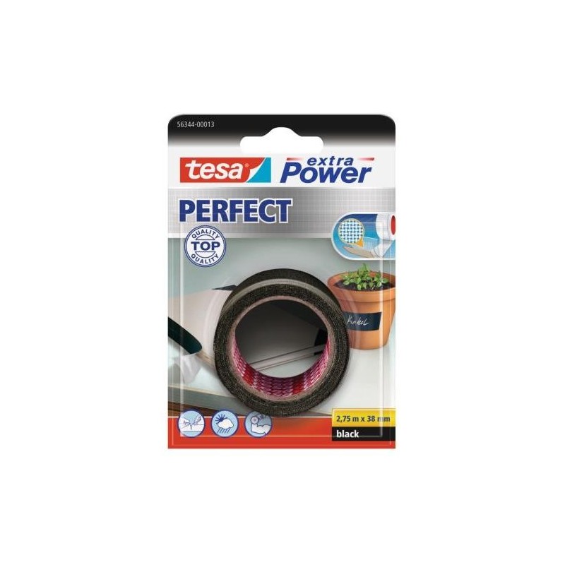 CINTA TEJIDO EXTRA POWER PERFECT 2,75MX38MM.NEGRA