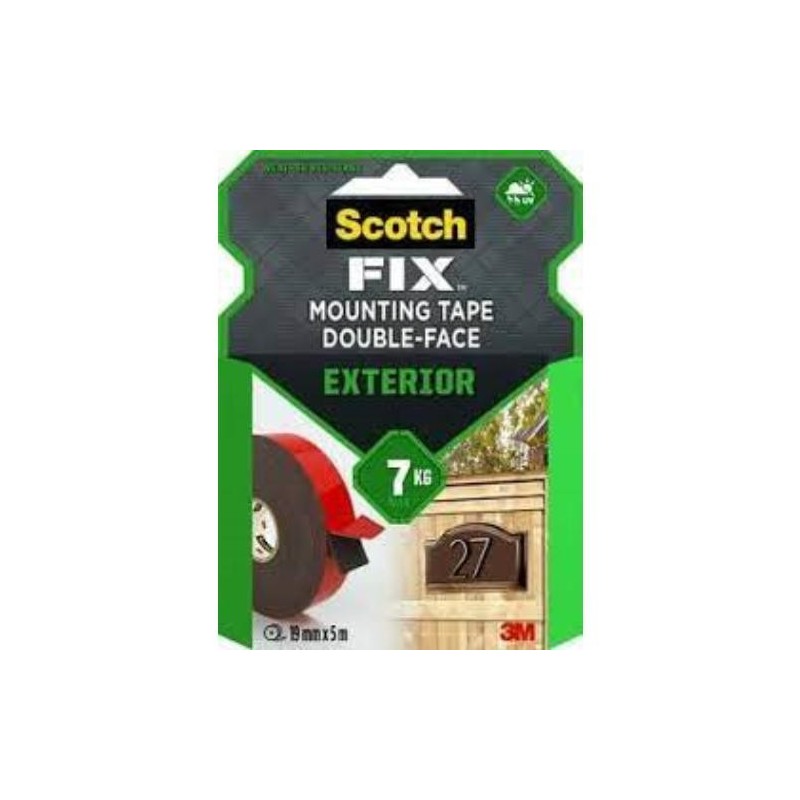 CINTA MONTAJE EXTERIORES  19MMX5M SCOTCH-FIX