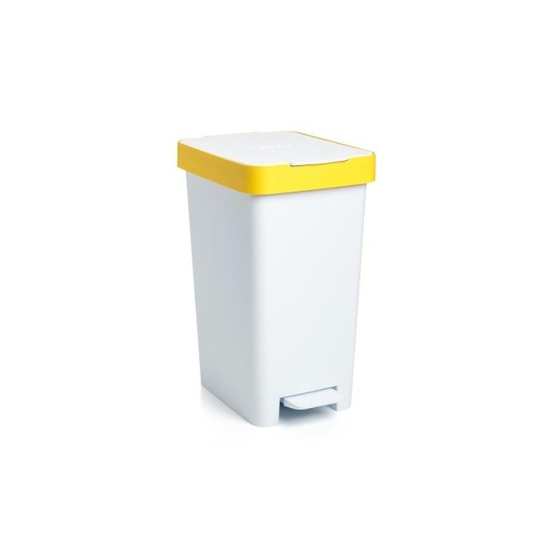 CUBO PEDAL 25 LITROS SMART AMARILLO RECICLAJE