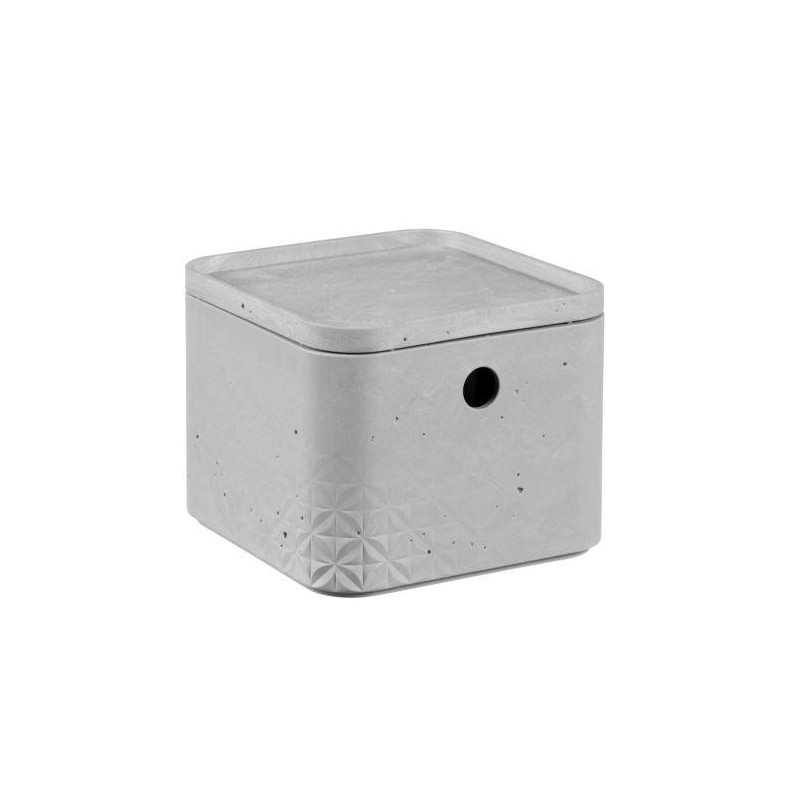 CAJA C/TAPA BETON XS CUBE 3L GRIS 243398