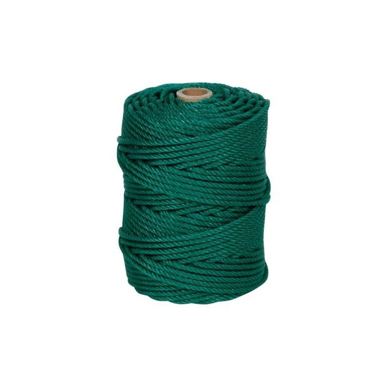 CUERDA CABLEADA PE. 4 CABOS 5 MM. VERDE 100 M.