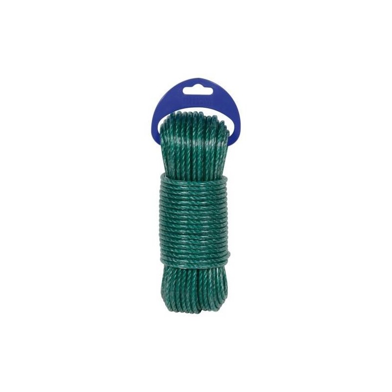 CABLE ACERO PLASTIFICADO VERDE 15 M.