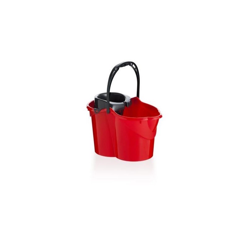 CUBO CON ESCURRIDOR 15L ROJO 9050