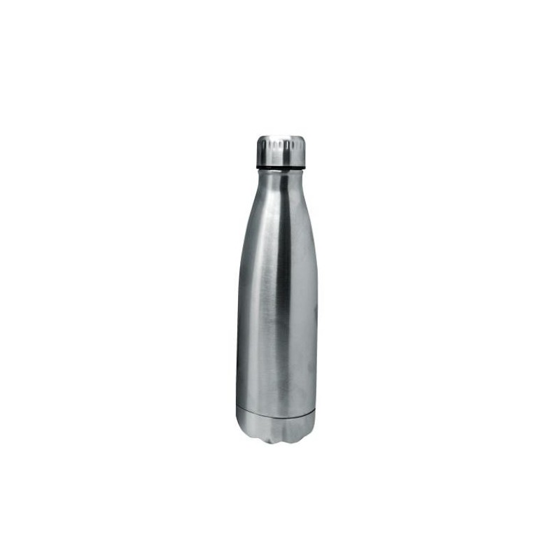 BOTELLA TERMO INOX 500ML PLATA FIH591