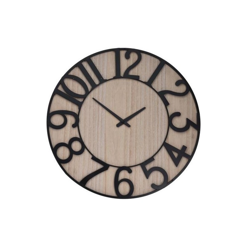 RELOJ PARED MADERA/METAL 57X4 HZ1006810