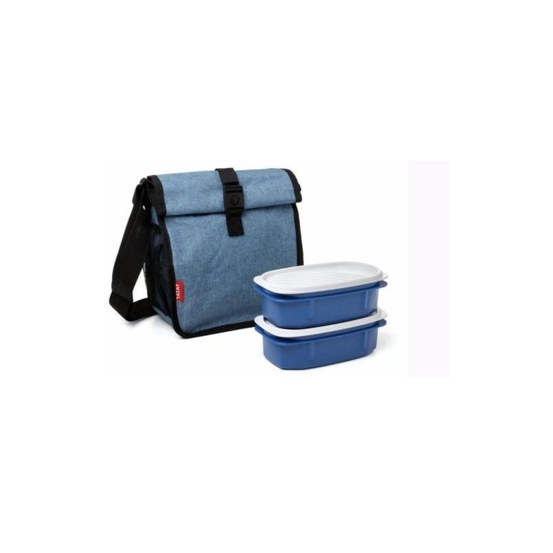 BOLSA PORTAALIMENTOS ROLL&GO TOP FLEX DENIM BLUE