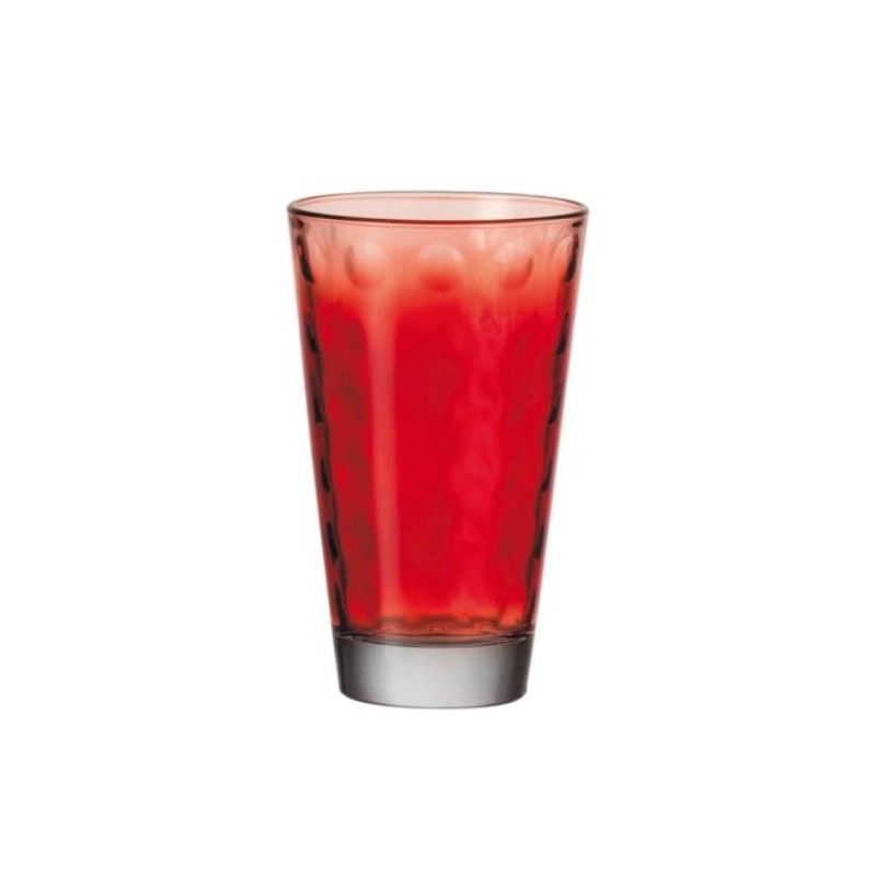 VASO ALTO 30 CL. OPTIC ROJO SET-6