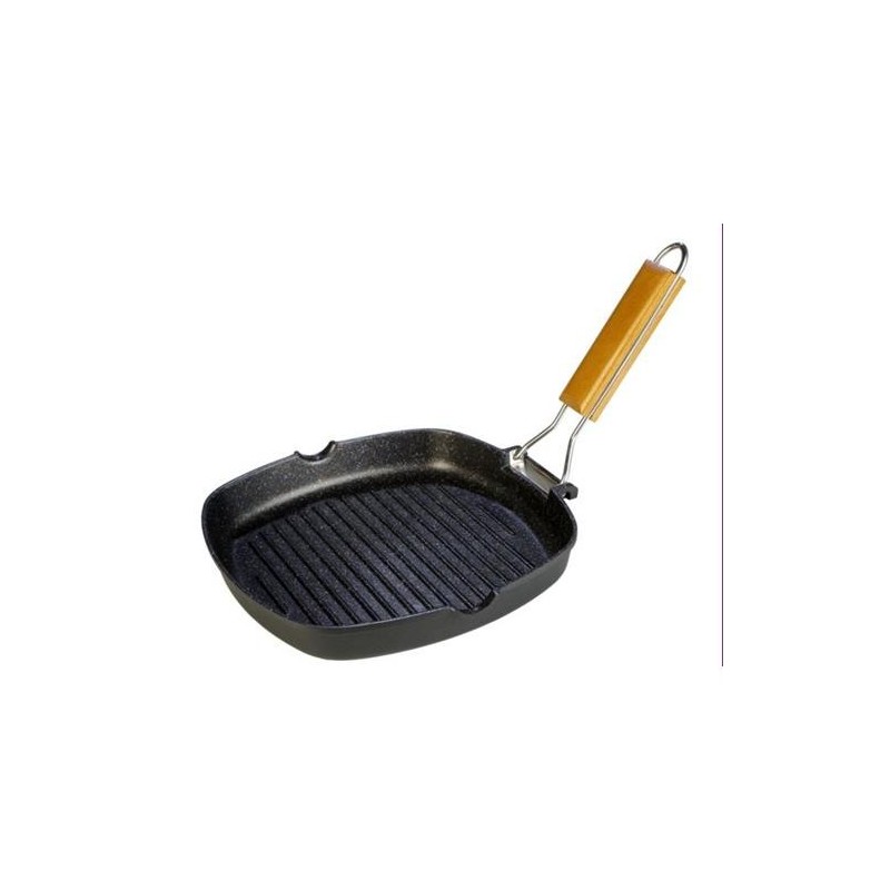 GRILL RAYAS AL. FUNDIDO 28X28 CM. ECOCHEF 14028