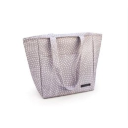 LUNCHBAG SHOPPER DOTS GRIS...