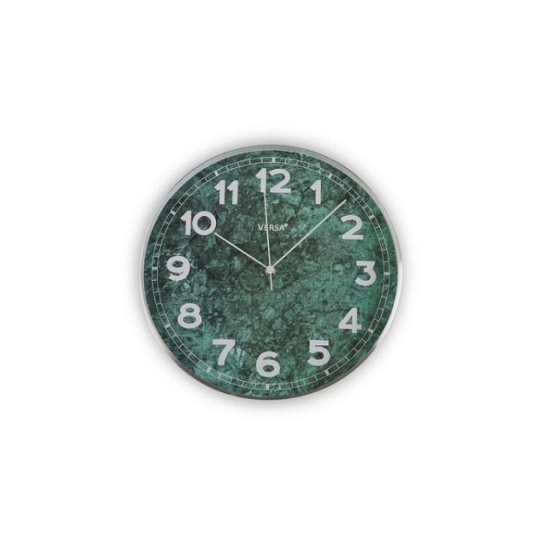 RELOJ ALUMINIO MARMOL VERDE 31 CM. 18560270